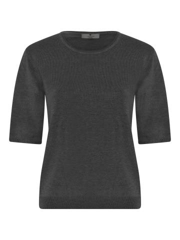 Lundgaard strik t-shirt - Dark Grey Melange