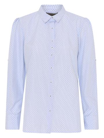 Lundgaard skjorte - Lysebl med diskrete prikker