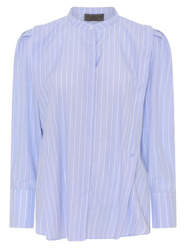 Se Lundgaard Skjorte med brede striber - Blue/white hos Lundgaard