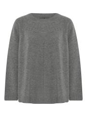 Lundgaard strik trøje, oversize, i lammeuld - koksgrå