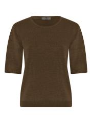 Lundgaard strik t-shirt - Bronze Melange