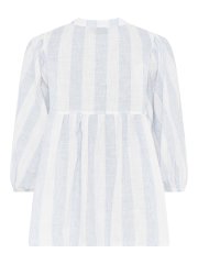 Lundgaard skjorte - Hvid/lysebl strib