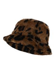 Etage hat i kunstpels - Leopard